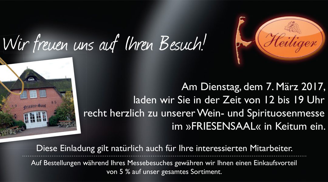 Heiliger Wein- und Spirituosenmesse Sylt 2017