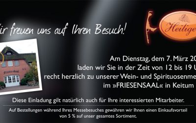 Heiliger Wein- und Spirituosenmesse Sylt 2017